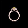 Image 2 : 1.93 ctw Certified SI/I Fancy Intense Yellow Diamond Ring 10K Rose Gold