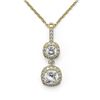 Image 2 : 1.25 ctw Cushion Cut Diamond Designer Necklace 18K Yellow Gold