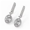 Image 1 : 4.25 ctw Oval Cut Diamond Designer Earrings 18K White Gold