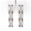 Image 2 : 1.62 ctw Emerald Cut Diamond Designer Earrings 18K Rose Gold