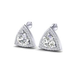 3 ctw VS/SI Diamond Certified Stud Earrings 18K White Gold