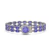 30.43 ctw Tanzanite & Diamond Bracelet 14K White Gold