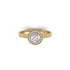 1.65 ctw Certified VS/SI Diamond Micro Halo Ring 14K Yellow Gold