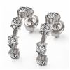Image 1 : 3.5 Ctw Oval Cut Diamond Designer Earrings 18K White Gold