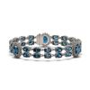 33.49 ctw London Topaz & Diamond Bracelet 14K White Gold