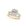 1.70 ctw Certified VS/SI Diamond 2pc Wedding Set Halo 14K Yellow Gold
