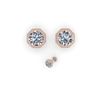 Image 2 : 1.0 ctw VS/SI Diamond Stud Earrings 18K Rose Gold