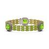 Image 1 : 38.11 ctw Peridot & Diamond Bracelet 14K Yellow Gold