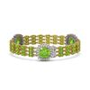 Image 2 : 38.11 ctw Peridot & Diamond Bracelet 14K Yellow Gold