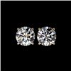 Image 1 : 4 ctw Certified Diamond Solitaire Stud Earrings 10K Rose Gold