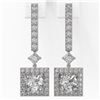 Image 2 : 2.4 ctw Princess Cut Diamond Designer Earrings 18K White Gold