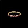 Image 2 : 15 ctw Ruby & VS/SI Diamond Certified Eternity Bracelet 10K Yellow Gold
