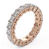 Image 2 : 5.46 ctw Princess Cut Diamond Eternity Ring 18K Rose Gold