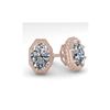 Image 1 : 2 ctw VS/SI Oval Diamond Stud Earrings 18K Rose Gold