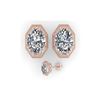 Image 2 : 2 ctw VS/SI Oval Diamond Stud Earrings 18K Rose Gold
