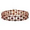 Image 1 : 24.68 ctw Garnet & Diamond Bracelet 10K Rose Gold