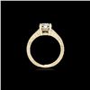 Image 2 : 1.2 ctw Certified Diamond Solitaire Antique Ring 10K Yellow Gold