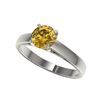 Image 1 : 1.23 ctw Certified Intense Yellow Diamond Solitaire Ring 10K White Gold