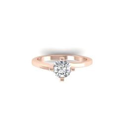 1 ctw Certified VS/SI Diamond Solitaire Ring 18K Rose Gold