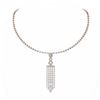 Image 1 : 19 ctw Mixed Cut Diamond Designer Necklace 18K Rose Gold