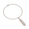 Image 2 : 19 ctw Mixed Cut Diamond Designer Necklace 18K Rose Gold