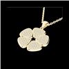 Image 1 : .80 ctw Micro Pave VS/SI Diamond Designer Necklace 14K Yellow Gold
