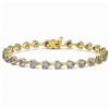 Image 1 : 8 ctw Heart Diamond Designer Bracelet 18K Yellow Gold