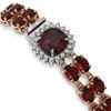 Image 2 : 30.98 ctw Garnet & Diamond Bracelet 14K Rose Gold