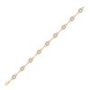 Image 1 : 10kt Yellow Gold Round Diamond Linked Circle Fashion Bracelet 1/2 Cttw