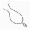 Image 2 : 9 ctw Mixed Cut Diamond with Pearl Necklace 18K White Gold