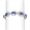 Image 1 : 46.05 ctw Tanzanite & Diamond Bracelet 18K White Gold