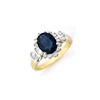 Image 1 : 2.13 ctw Blue Sapphire & Diamond Ring 14K Yellow Gold
