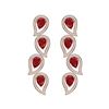 Image 1 : 16.44 ctw Designer Ruby & VS Diamond Earrings 18K Rose Gold