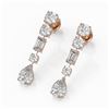Image 1 : 3.5 ctw Mixed Cut Diamond Designer Earrings 18K Rose Gold