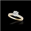 Image 1 : 1.18 ctw Certified Diamond Solitaire Antique Ring 10K Yellow Gold