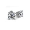 Image 1 : 1.0 ctw VS/SI Diamond Stud Designer Earrings 14K White Gold