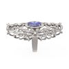 Image 2 : 7.07 ctw Tanzanite & Diamond Ring 18K White Gold