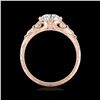 Image 1 : 1 ctw VS/SI Diamond Solitaire Art Deco Ring 18K Rose Gold