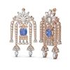 Image 2 : 16.23 ctw Tanzanite & Diamond Earrings 18K Rose Gold