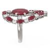Image 2 : 12.63 ctw Ruby & Diamond Ring 18K White Gold