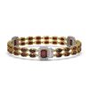 Image 2 : 28.86 ctw Garnet & Diamond Bracelet 14K Yellow Gold