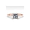 Image 1 : 1.01 ctw Princess Cut VS/SI Diamond Engagement Ring 14K Rose Gold