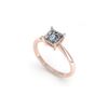 Image 2 : 1.01 ctw Princess Cut VS/SI Diamond Engagement Ring 14K Rose Gold