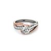Image 1 : 1.5 ctw Certified VS/SI Diamond Bypass Solitaire Ring 18K White & Rose Gold