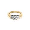 Image 1 : 1 ctw Certified VS/SI Diamond 3 Stone Ring 18K Yellow Gold