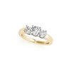 Image 2 : 1 ctw Certified VS/SI Diamond 3 Stone Ring 18K Yellow Gold