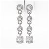 Image 2 : 2 ctw Cushion Cut Diamond Designer Earrings 18K White Gold