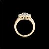 Image 2 : 2.09 ctw Certified Diamond Solitaire Halo Ring 10K Yellow Gold