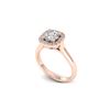 Image 2 : 1.01 ctw Certified VS/SI Diamond Solitaire Halo Ring 14K Rose Gold
