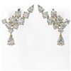 Image 2 : 3.88 ctw Pear Diamond Designer Earrings 18K Yellow Gold